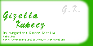 gizella kupecz business card